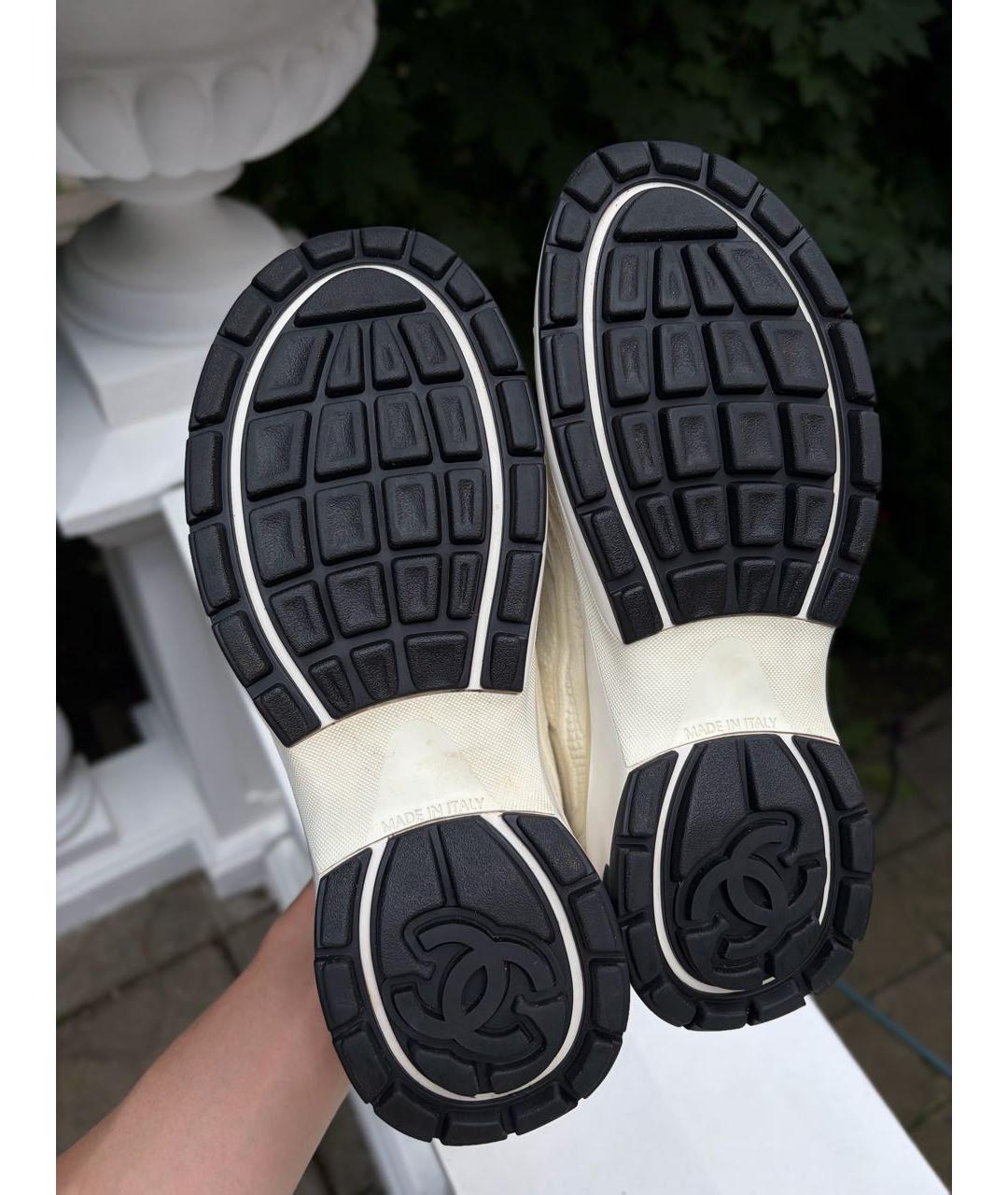 CHANEL Бежевые кроссовки, фото 4
