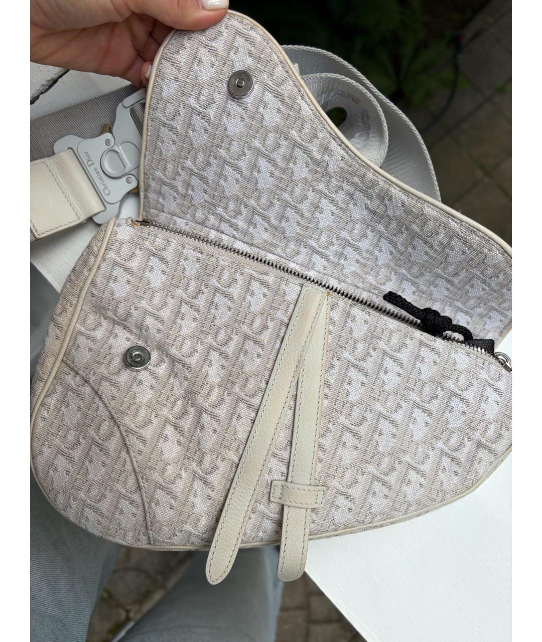 CHRISTIAN DIOR Белая сумка на плечо, фото 3