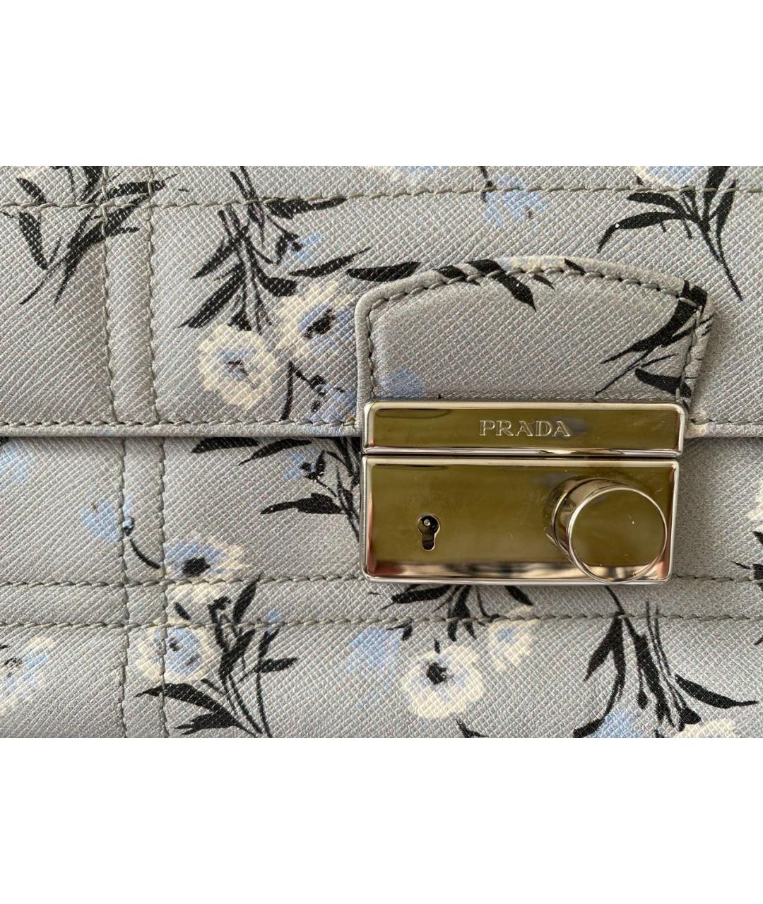 PRADA Голубая кожаная сумка через плечо, фото 6