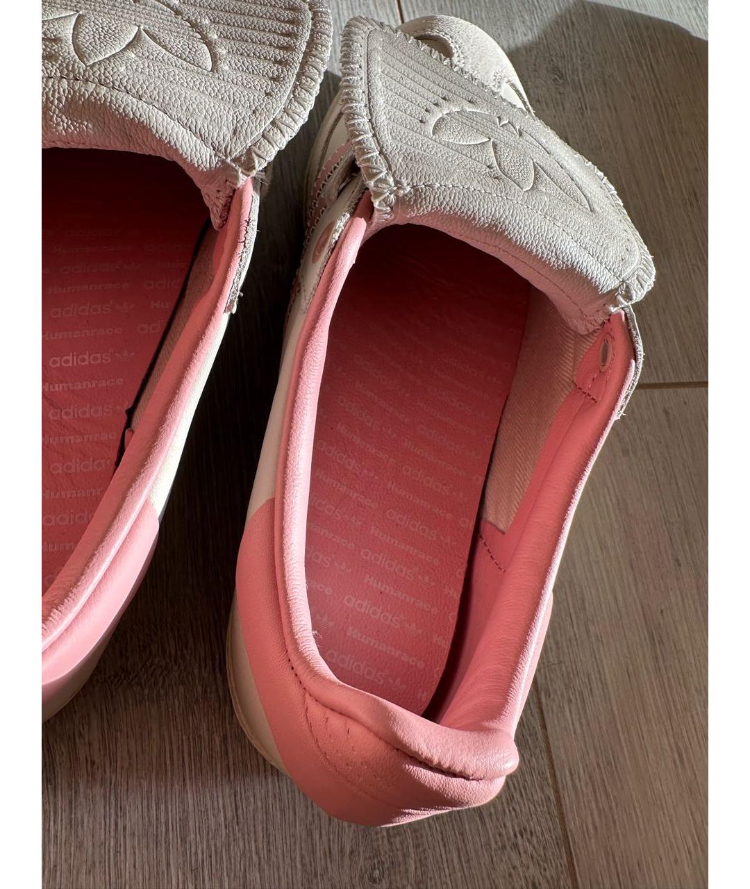 ADIDAS Бежевые кожаные кеды, фото 4