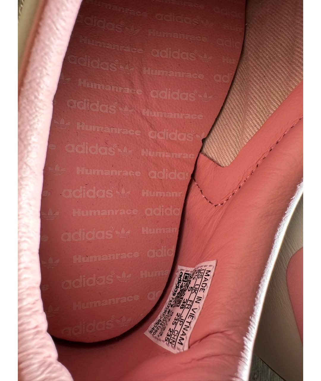 ADIDAS Бежевые кожаные кеды, фото 5