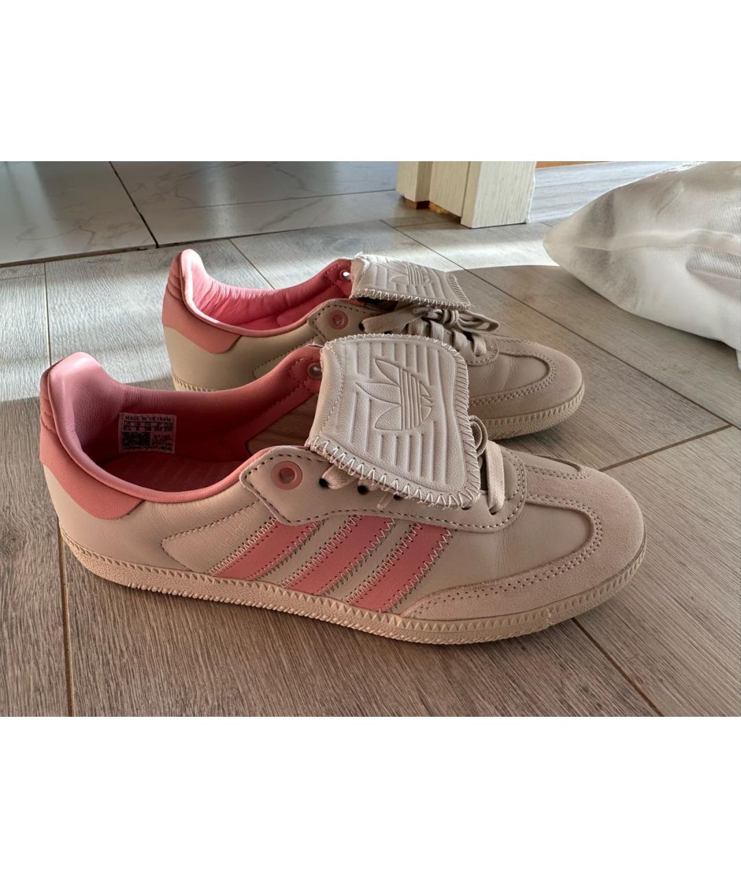 ADIDAS Бежевые кожаные кеды, фото 8