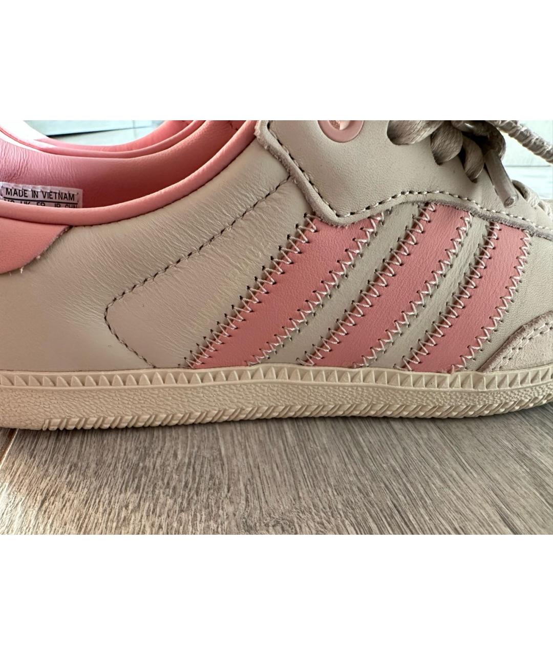 ADIDAS Бежевые кожаные кеды, фото 6