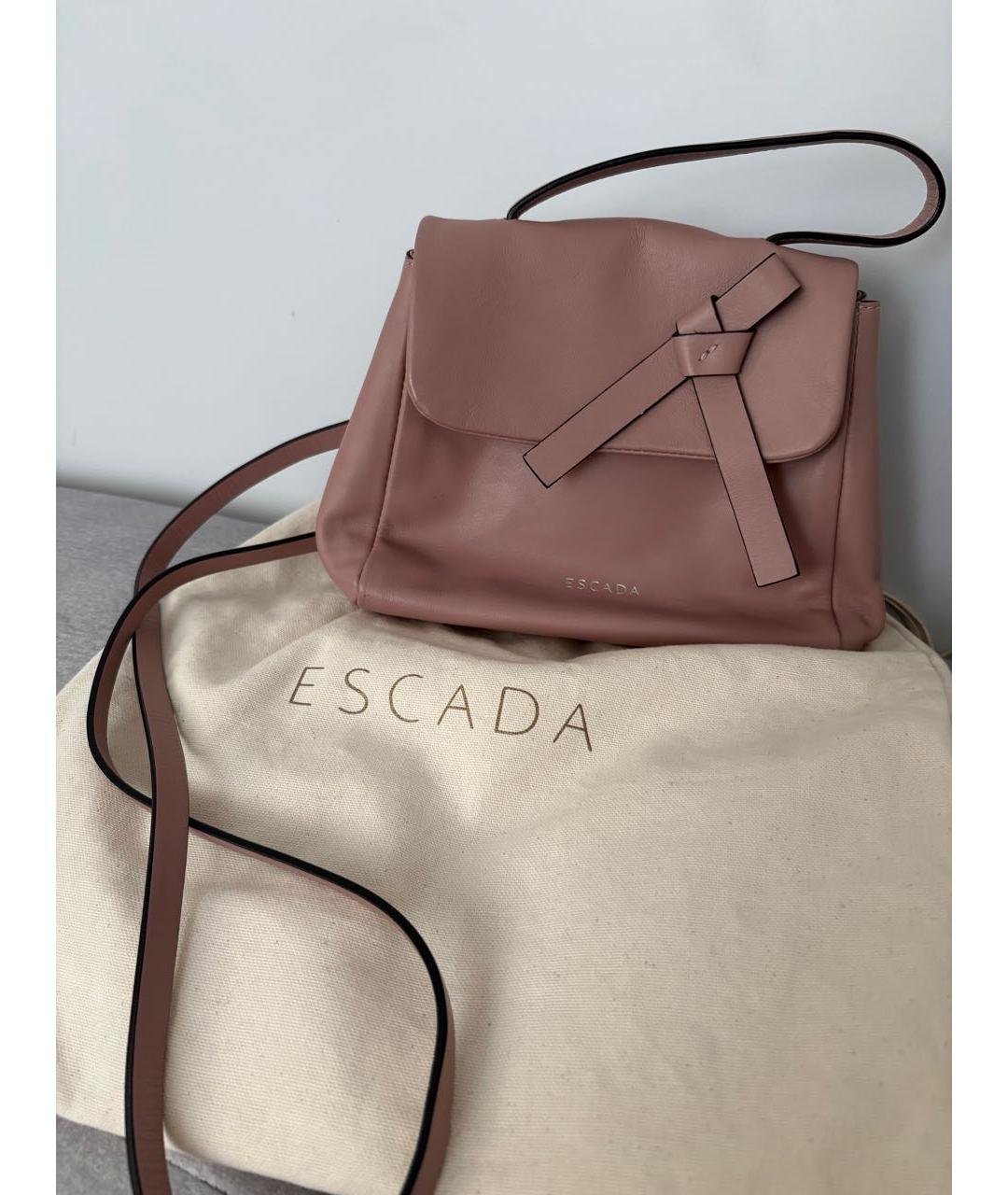 ESCADA Розовая кожаная сумка через плечо, фото 2