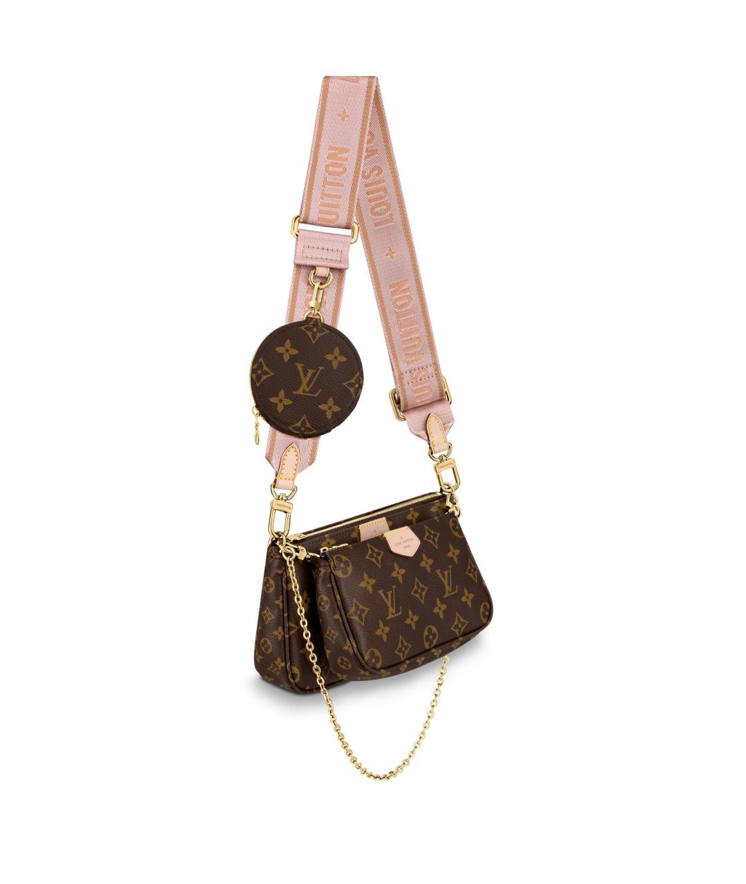 LOUIS VUITTON Розовая канва сумка через плечо, фото 2