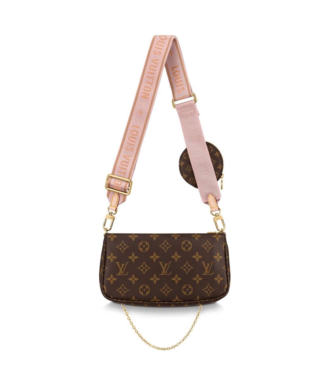 LOUIS VUITTON Розовая канва сумка через плечо, фото 3