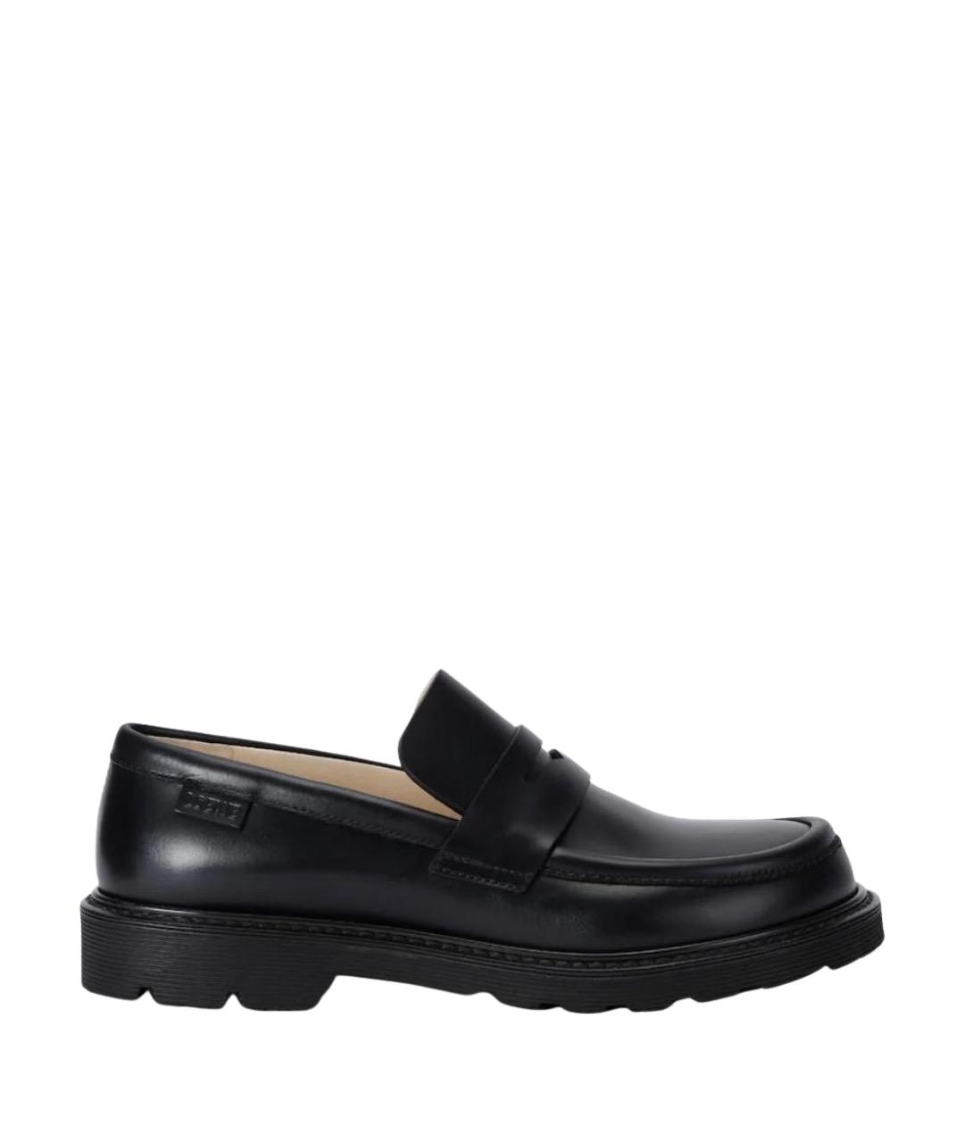 LOEWE Черные кожаные лоферы, фото 1