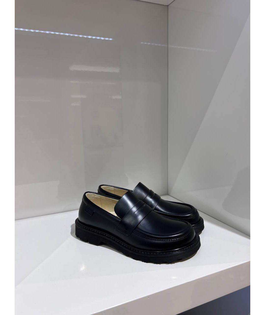 LOEWE Черные кожаные лоферы, фото 6