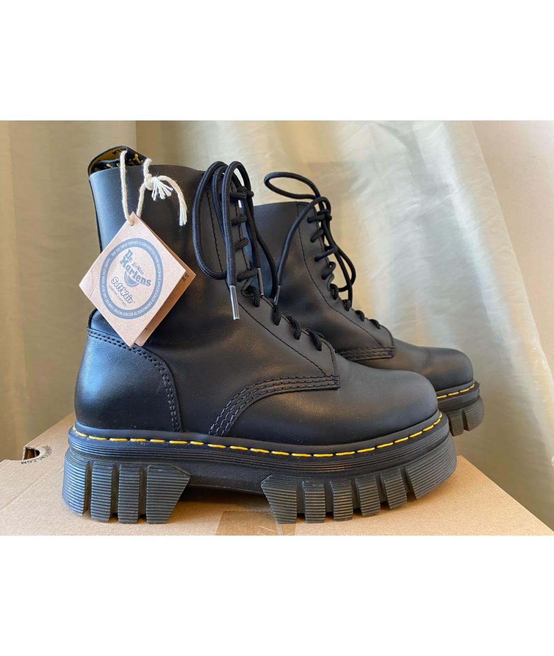 DR. MARTENS Черные кожаные ботинки, фото 7