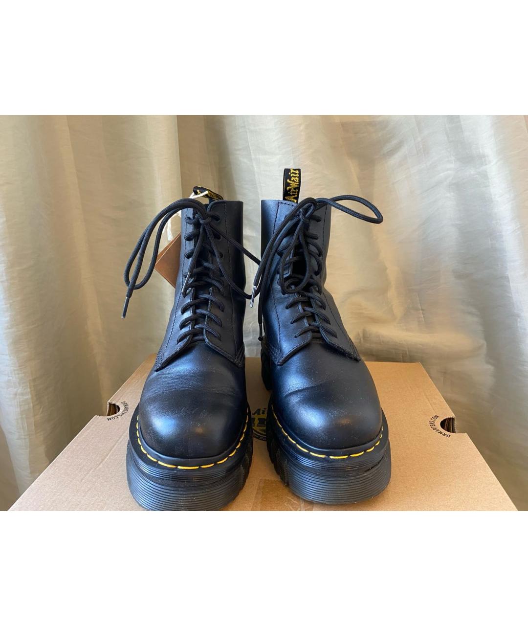 DR. MARTENS Черные кожаные ботинки, фото 2