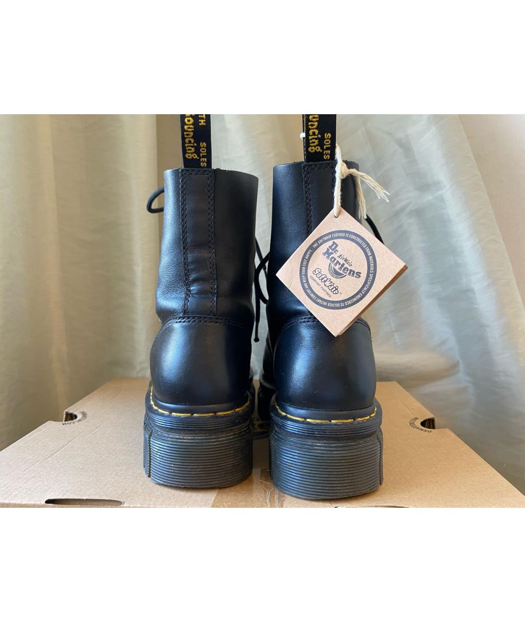 DR. MARTENS Черные кожаные ботинки, фото 3