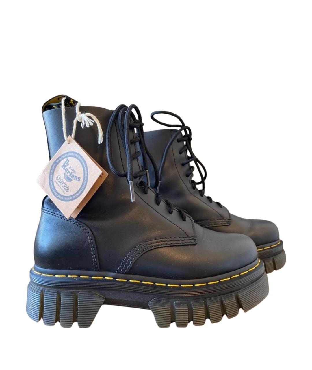 DR. MARTENS Черные кожаные ботинки, фото 1