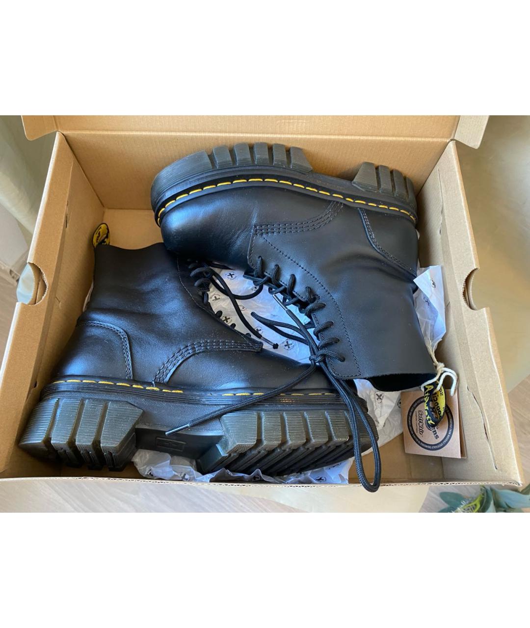 DR. MARTENS Черные кожаные ботинки, фото 6