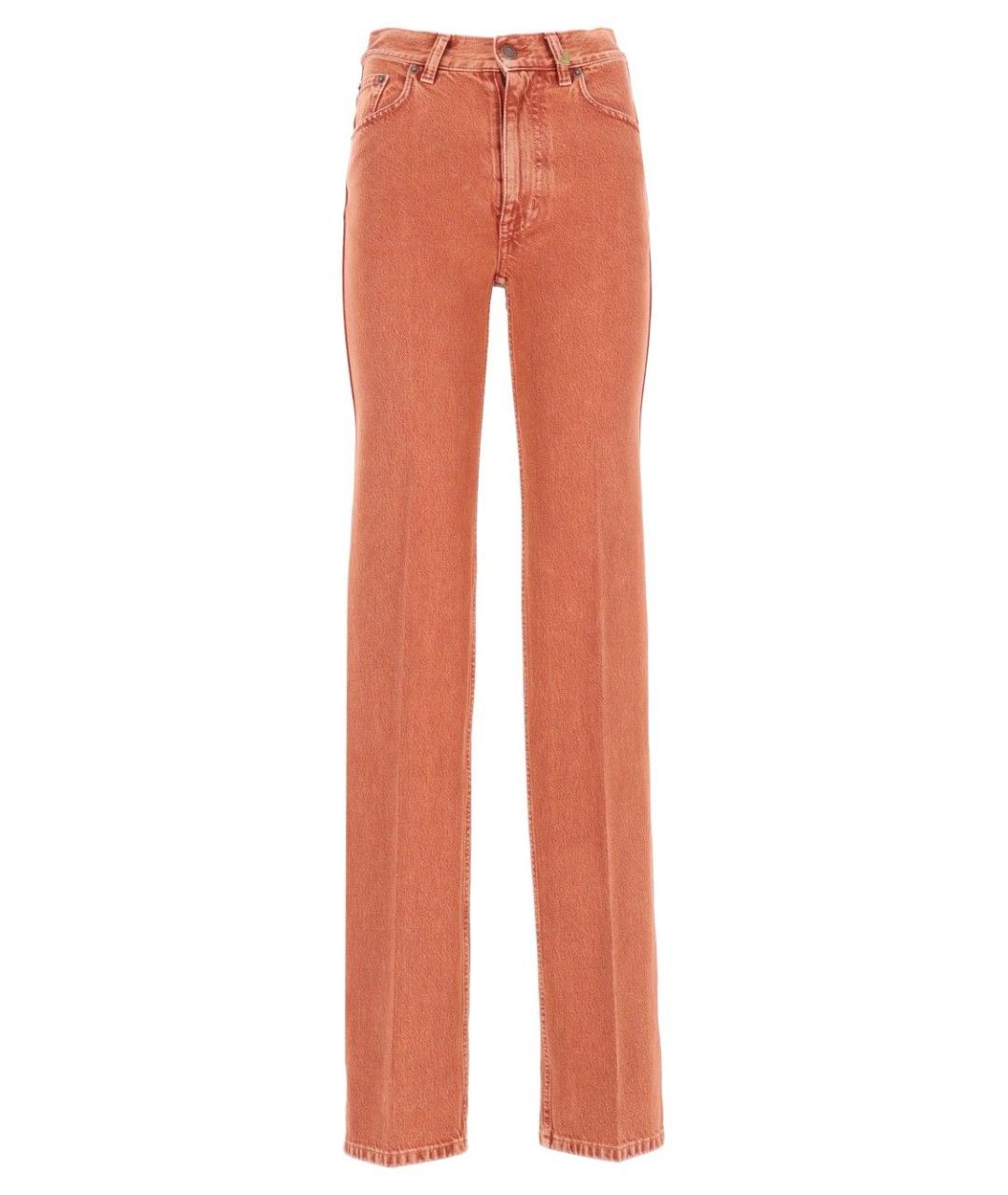 CHLOE Коралловые хлопковые прямые джинсы, фото 1