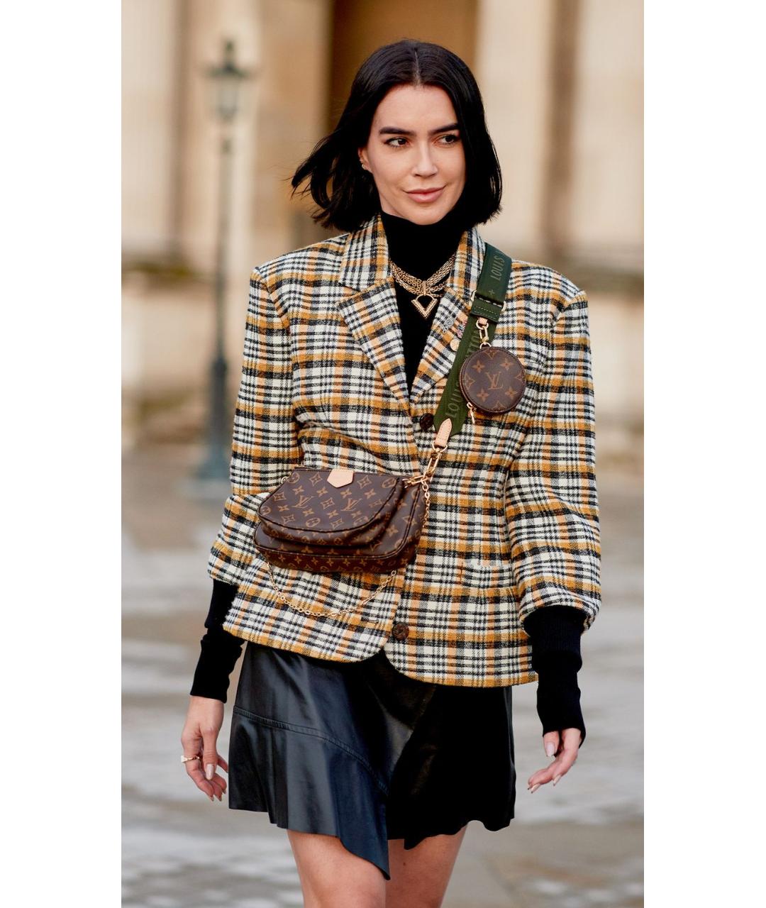 LOUIS VUITTON Коричневая канва сумка через плечо, фото 8