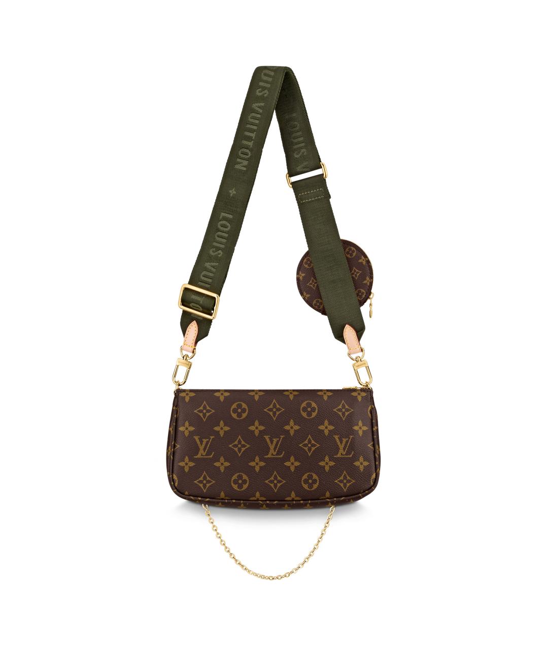 LOUIS VUITTON Коричневая канва сумка через плечо, фото 3