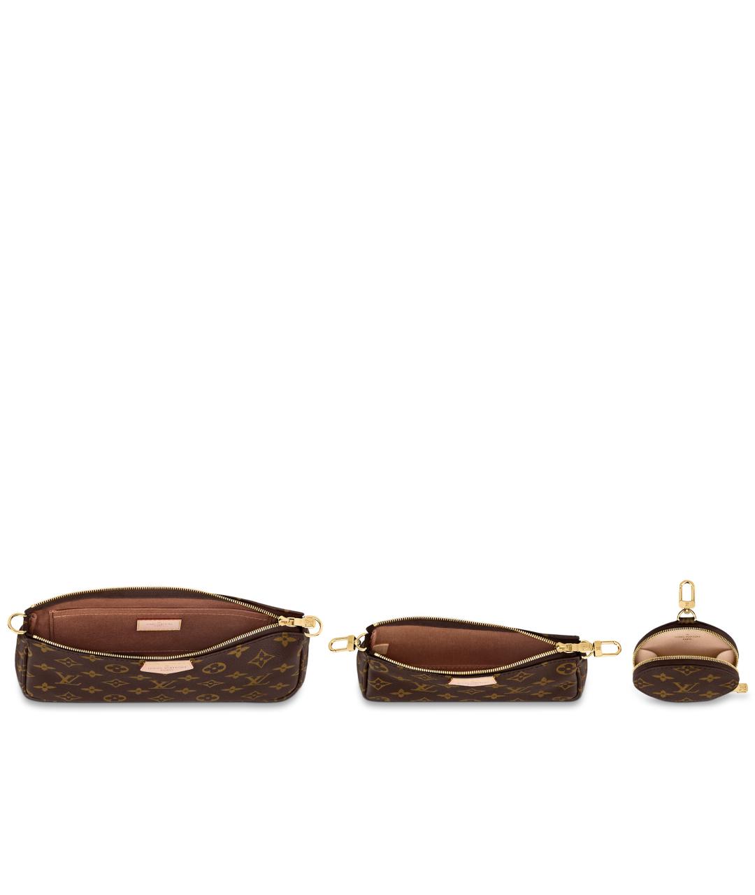 LOUIS VUITTON Коричневая канва сумка через плечо, фото 4