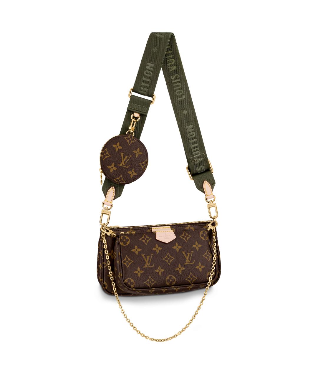 LOUIS VUITTON Коричневая канва сумка через плечо, фото 10