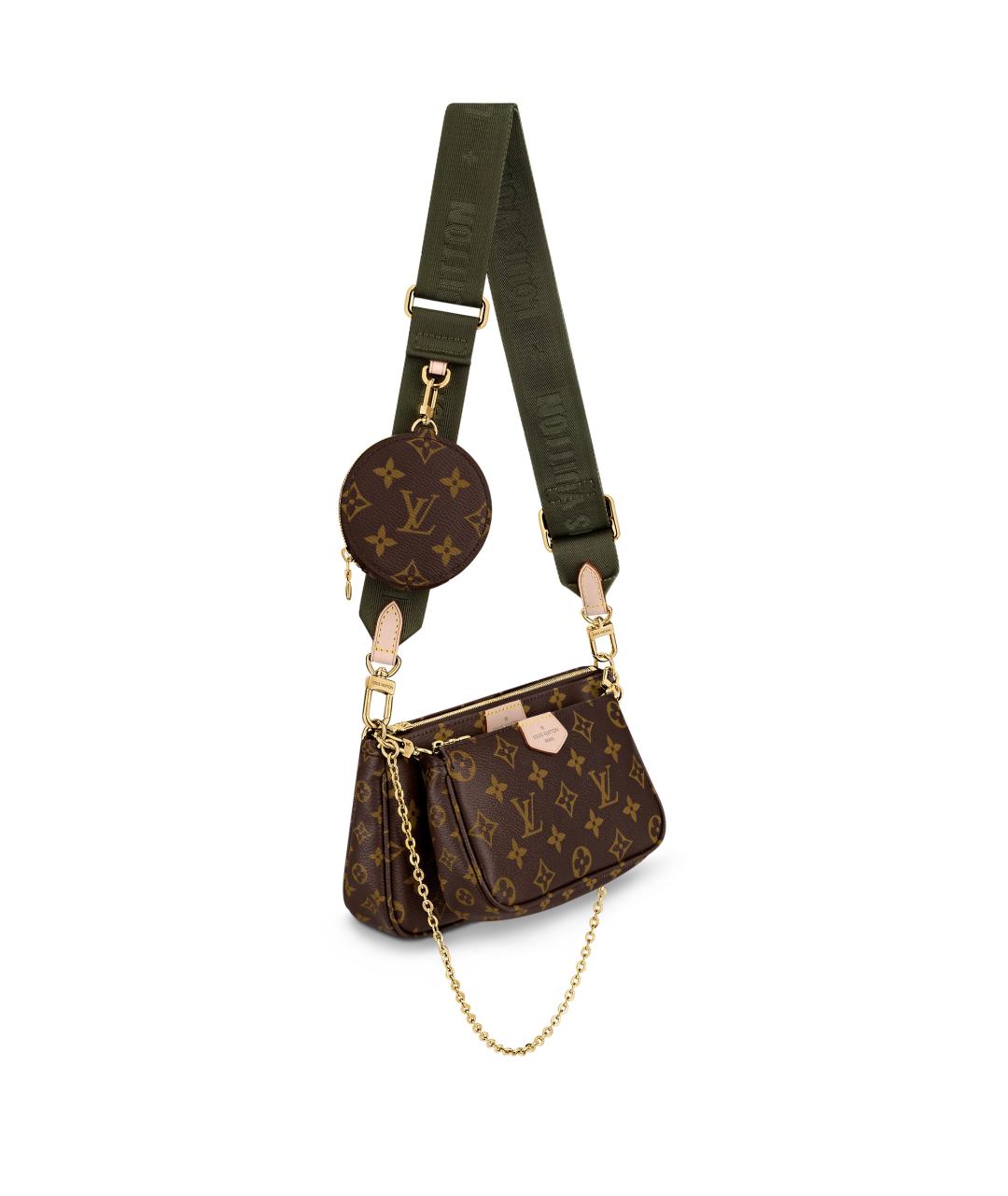 LOUIS VUITTON Коричневая канва сумка через плечо, фото 2