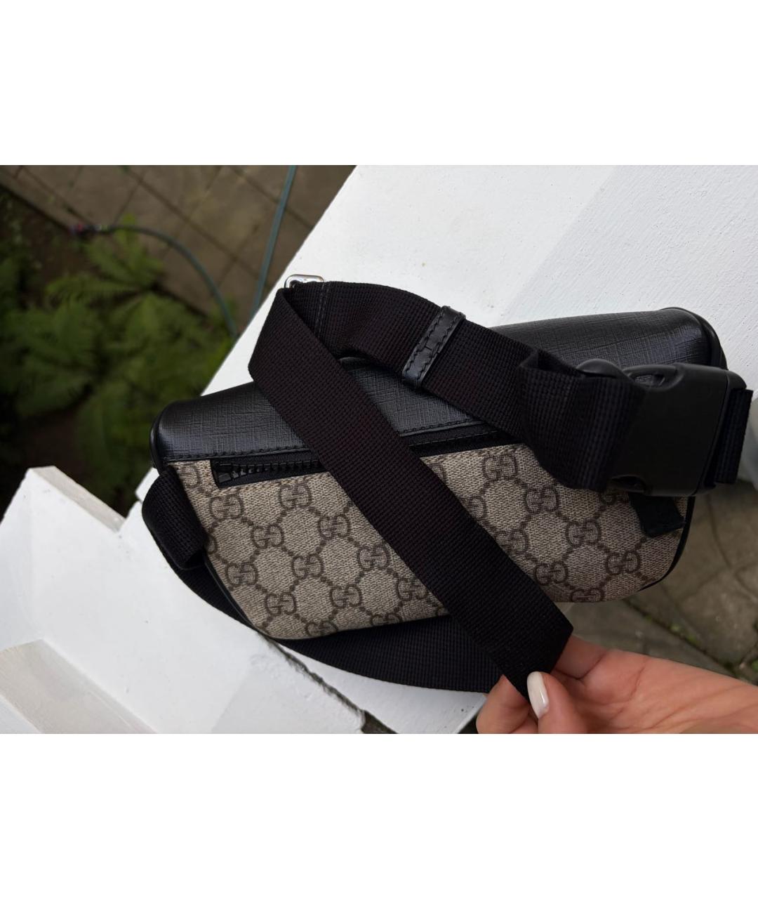GUCCI Бежевая канва поясная сумка, фото 4