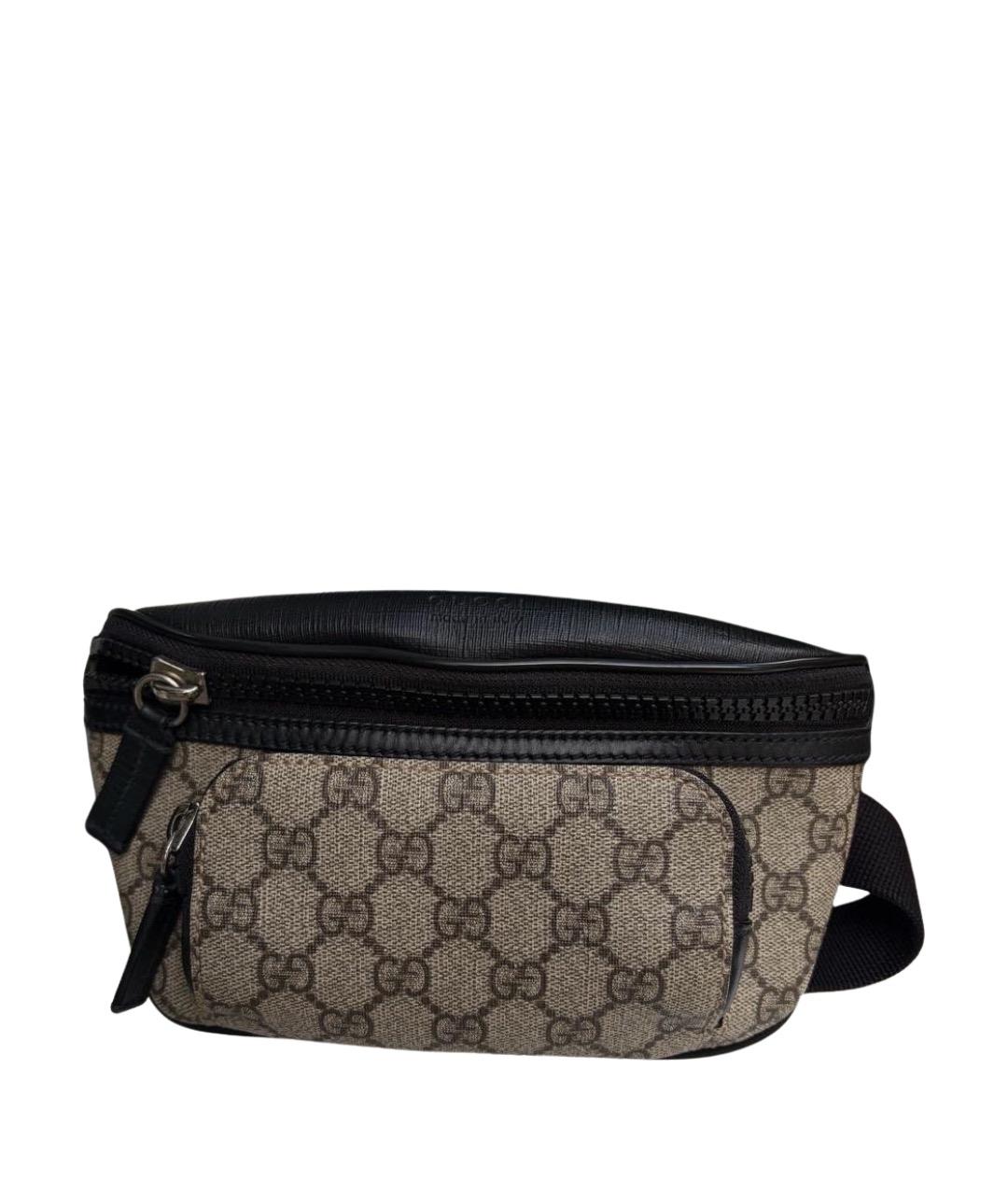 GUCCI Бежевая канва поясная сумка, фото 1