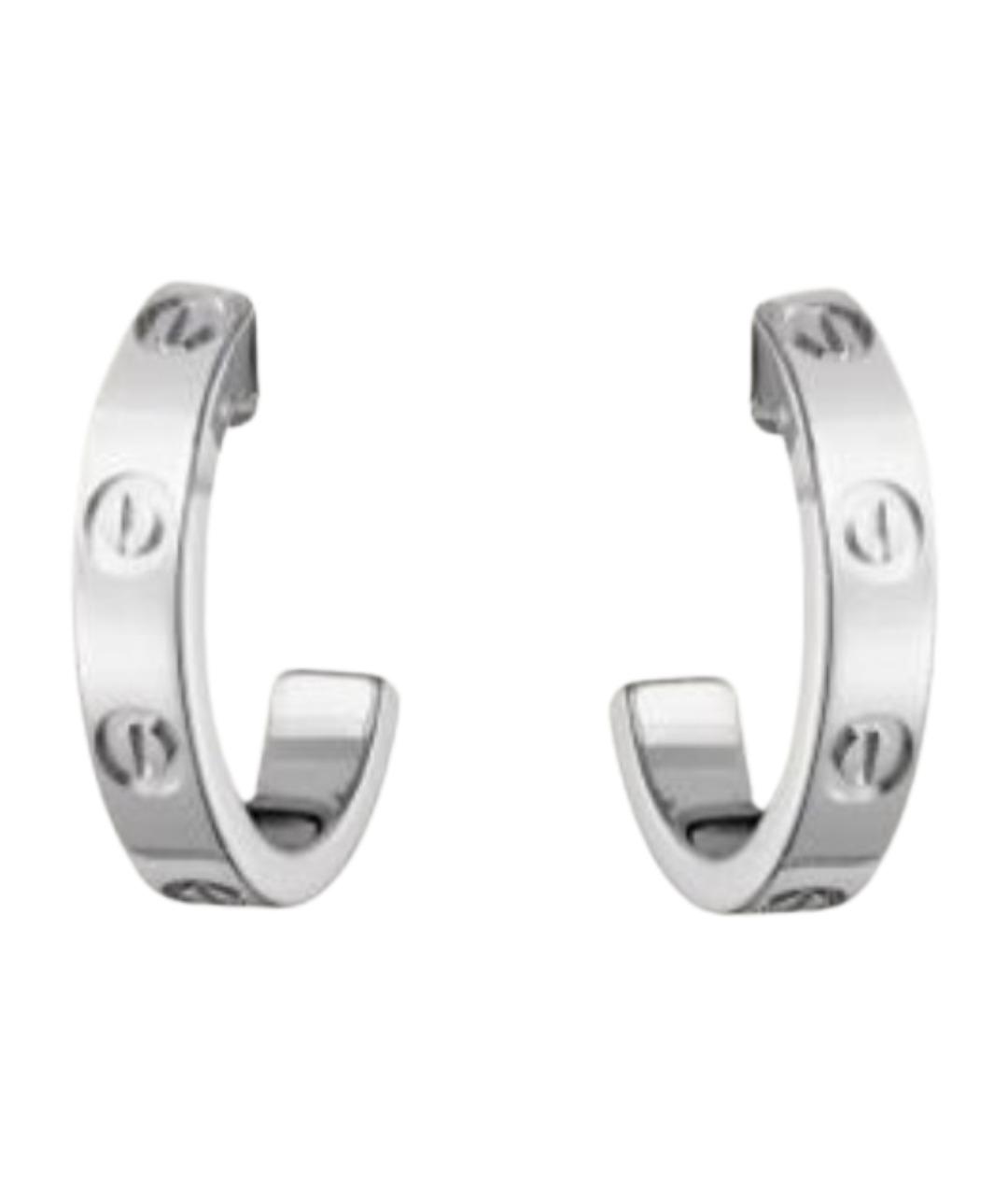 CARTIER Серые серьги из белого золота, фото 1