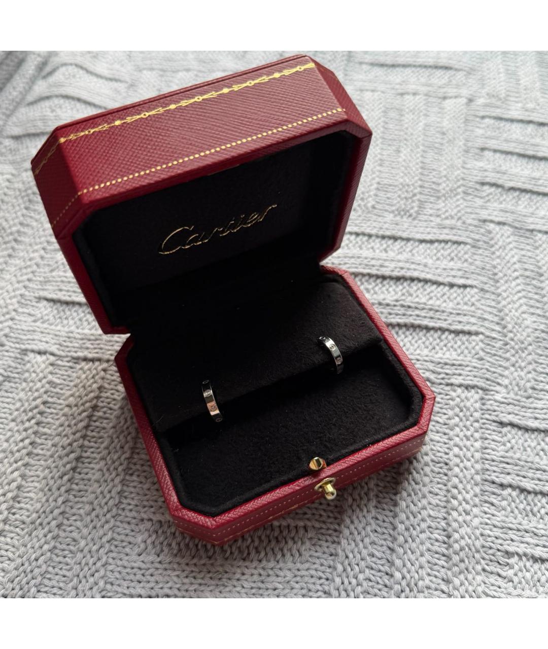 CARTIER Серые серьги из белого золота, фото 2