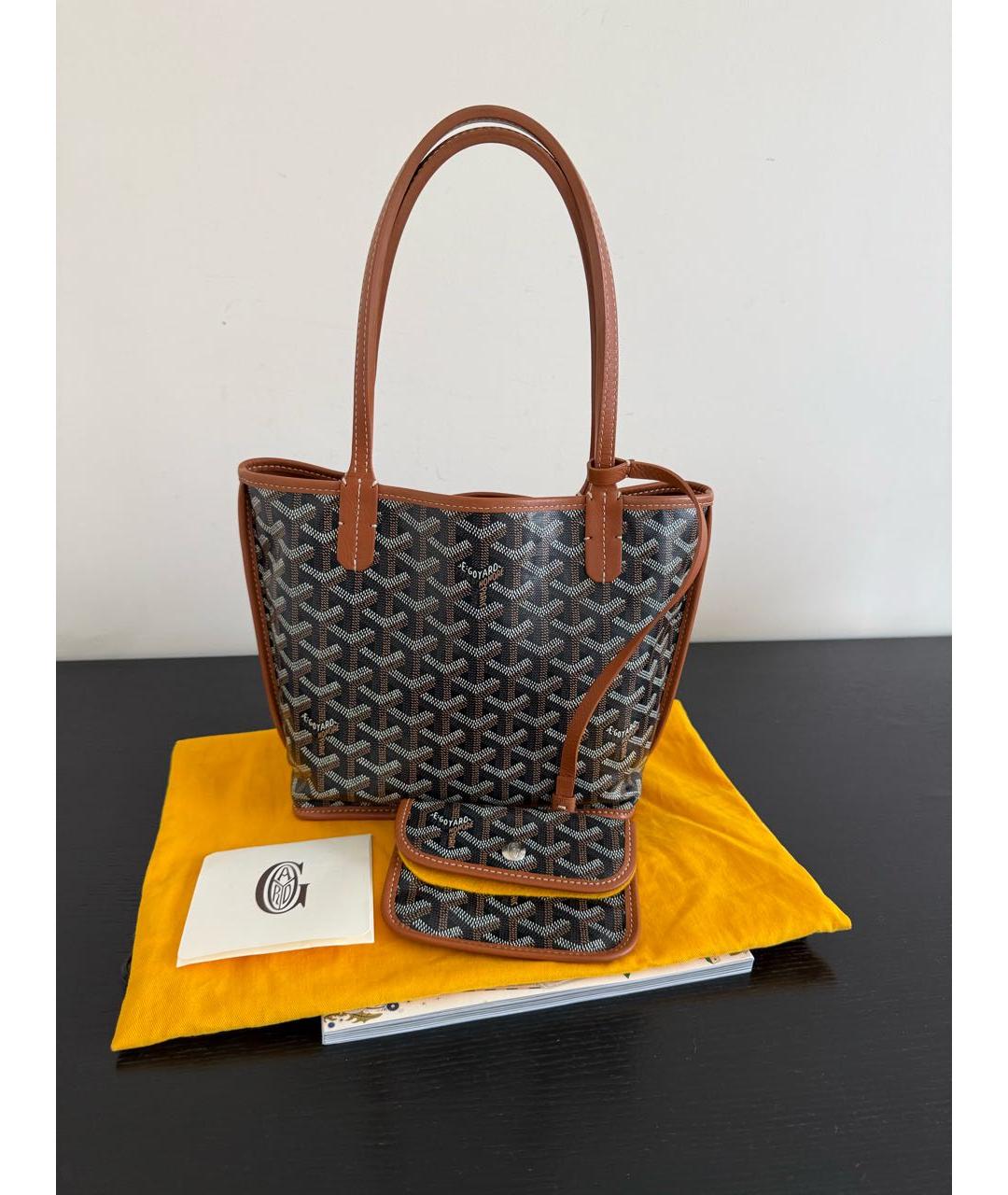 GOYARD Коричневая канва сумка тоут, фото 8