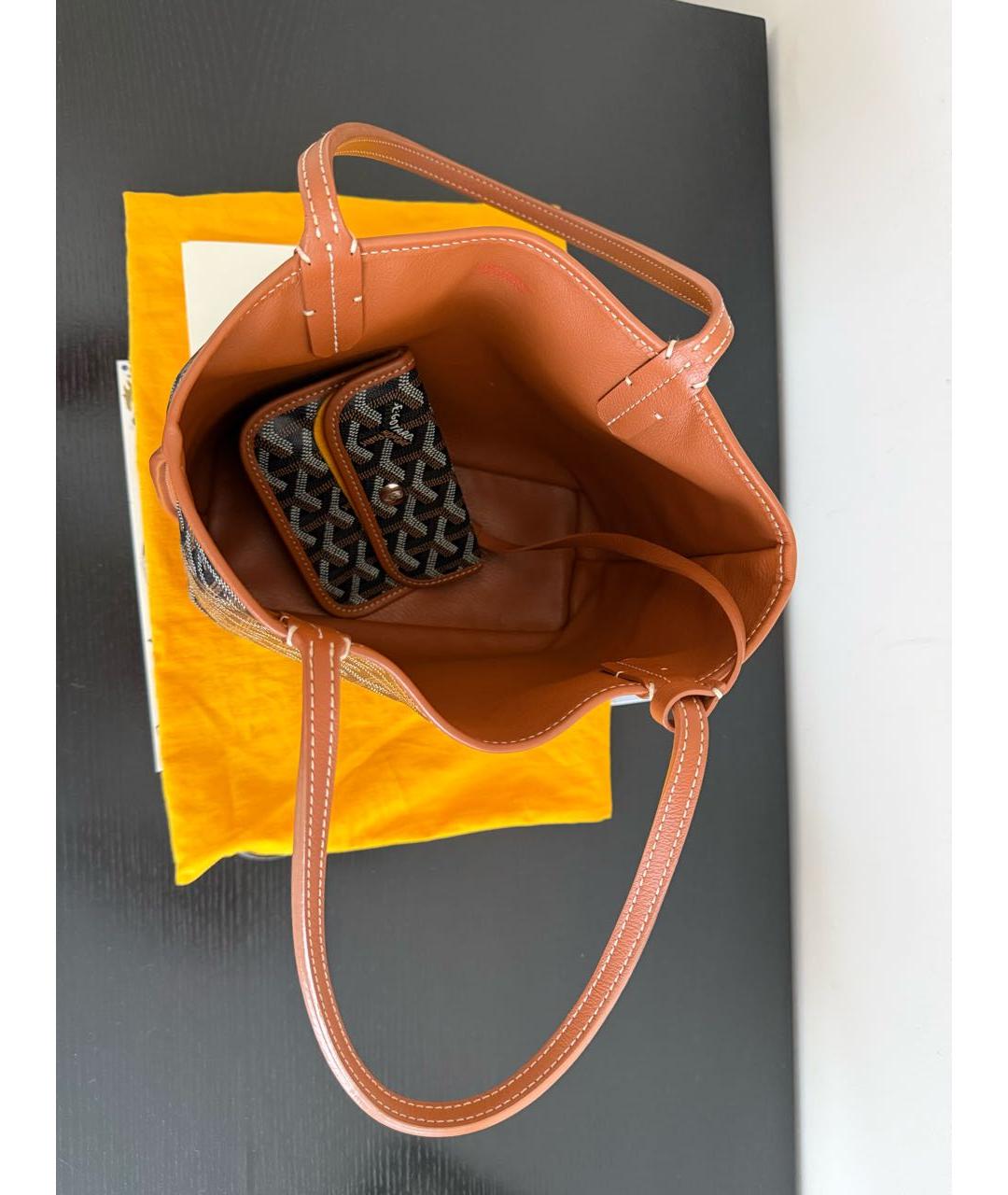 GOYARD Коричневая канва сумка тоут, фото 7