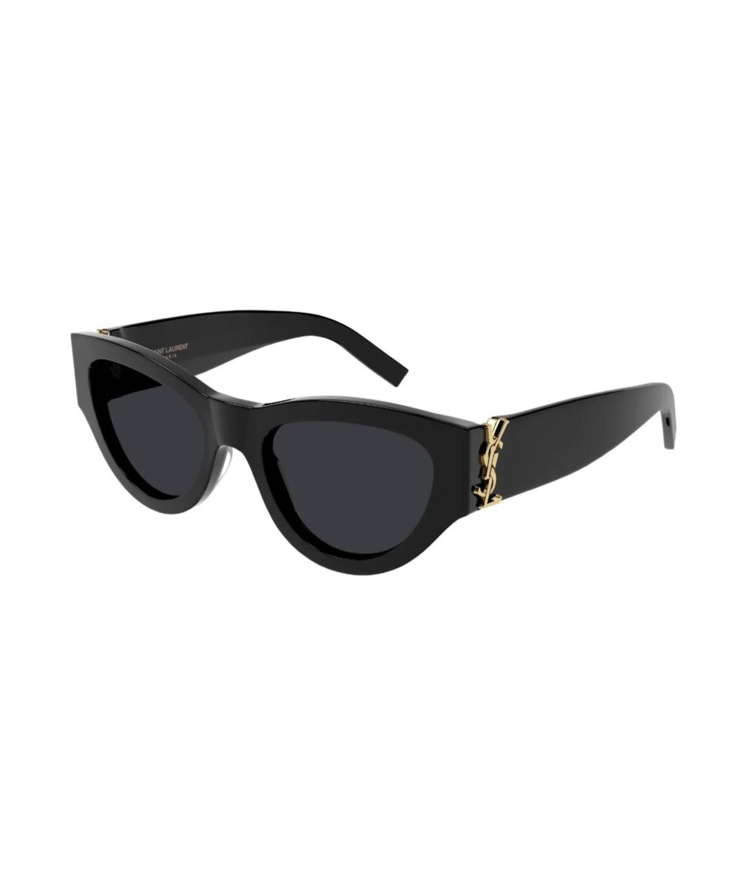 SAINT LAURENT Черные пластиковые солнцезащитные очки, фото 1