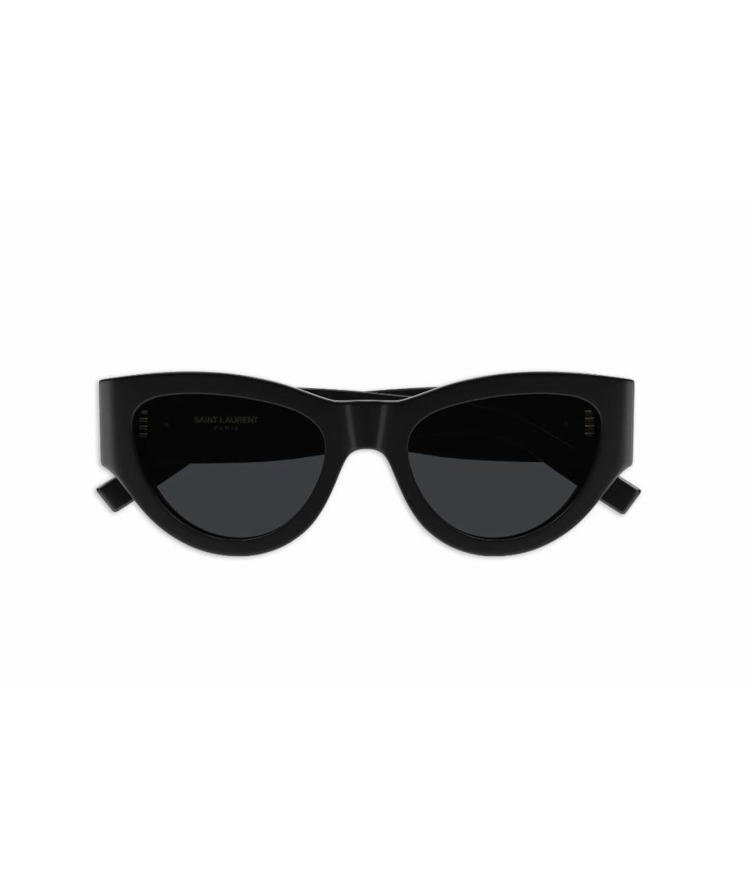 SAINT LAURENT Черные пластиковые солнцезащитные очки, фото 2