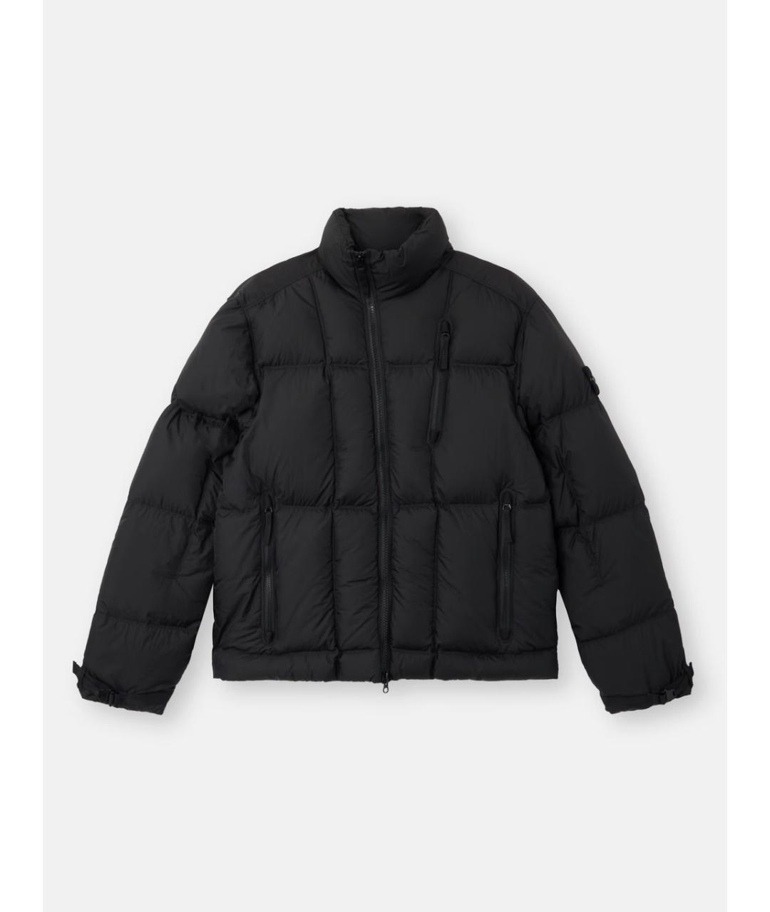 STONE ISLAND Черный полиамидовый пуховик, фото 4