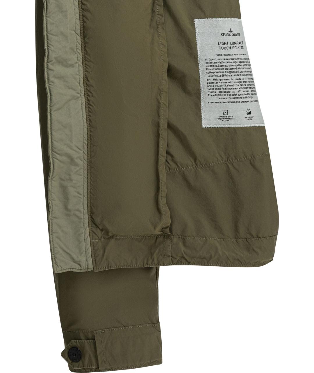 STONE ISLAND Зеленая полиэстеровая куртка, фото 4