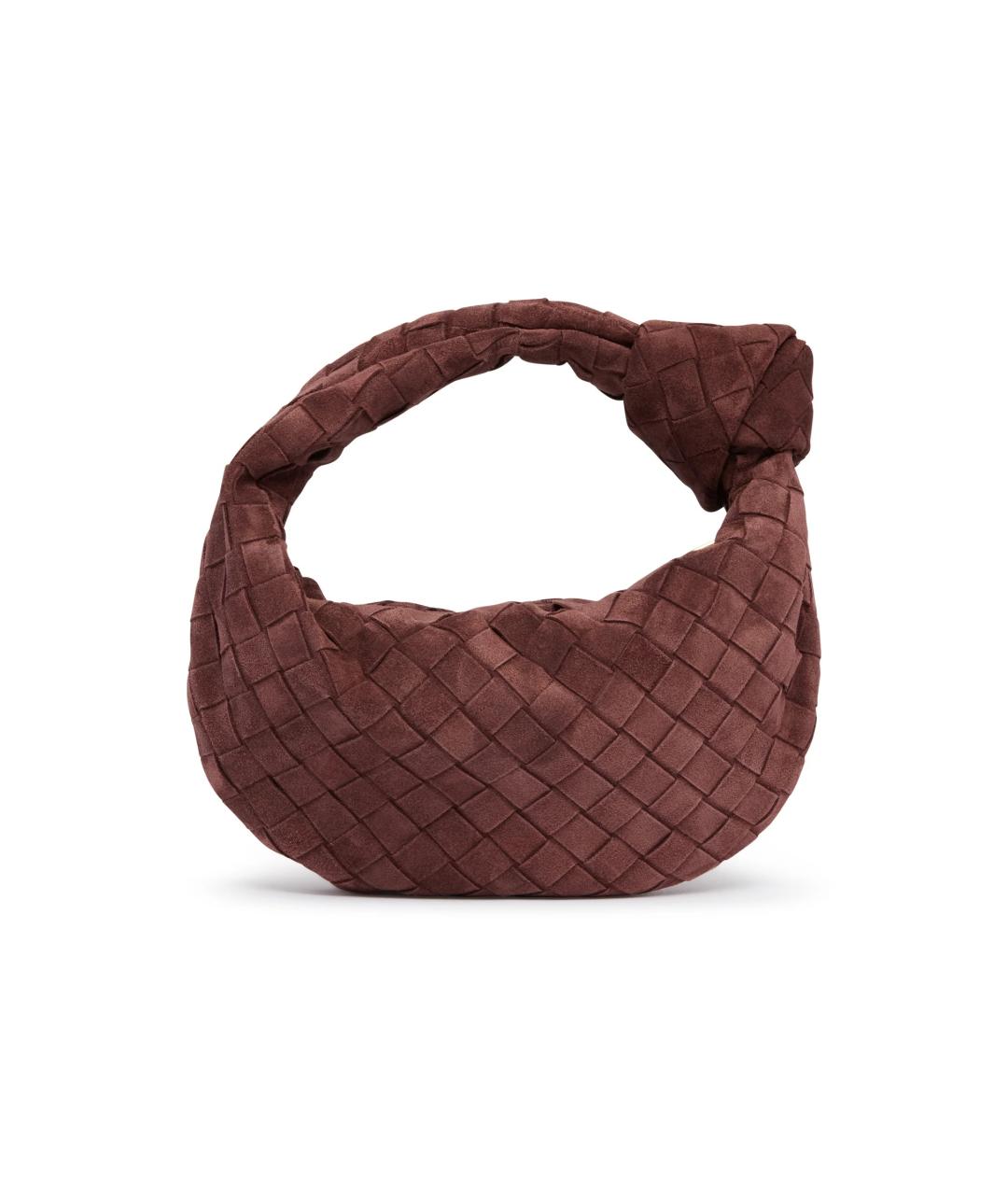 BOTTEGA VENETA Коричневая кожаная сумка с короткими ручками, фото 3