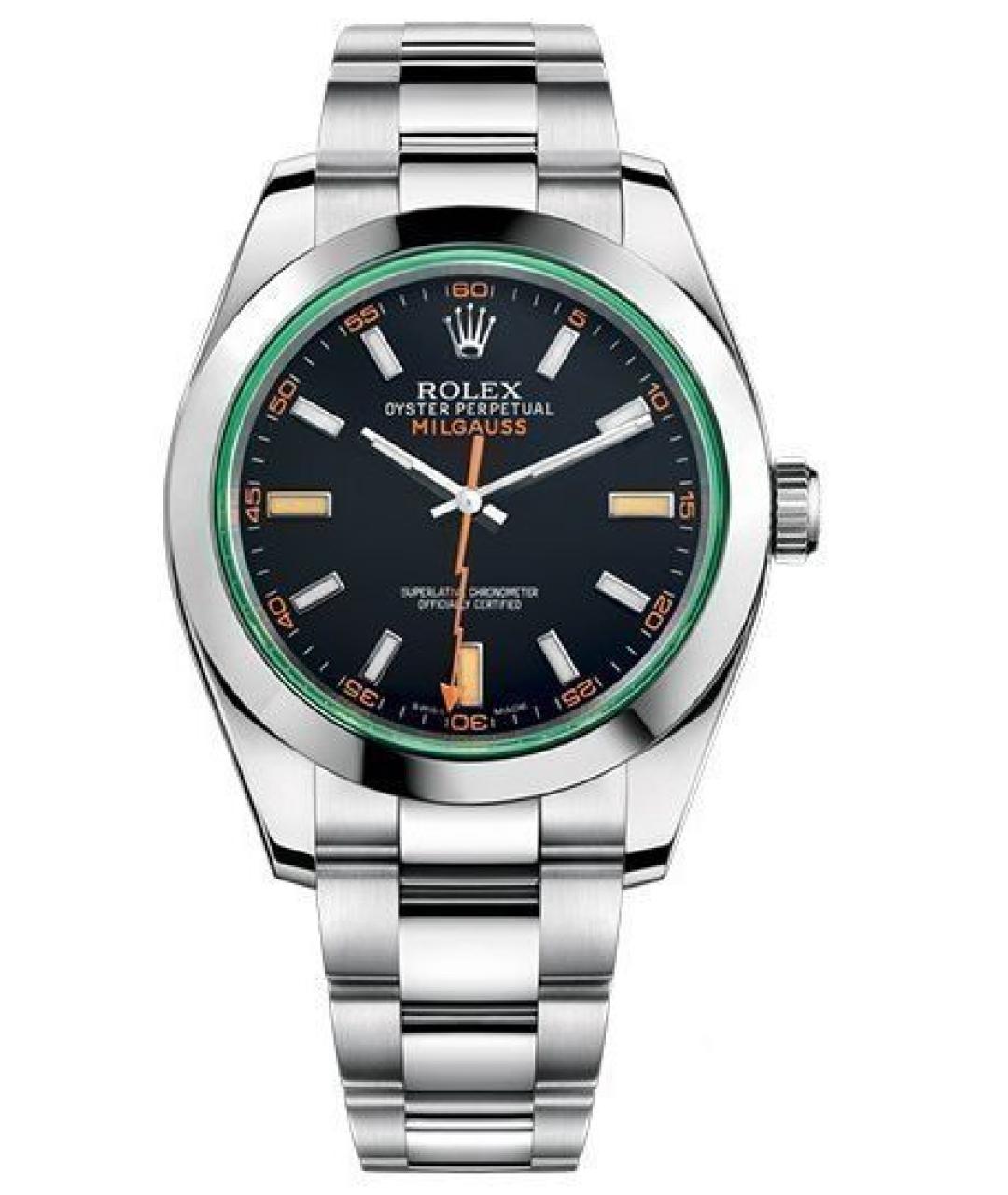 ROLEX Черные металлические часы, фото 1