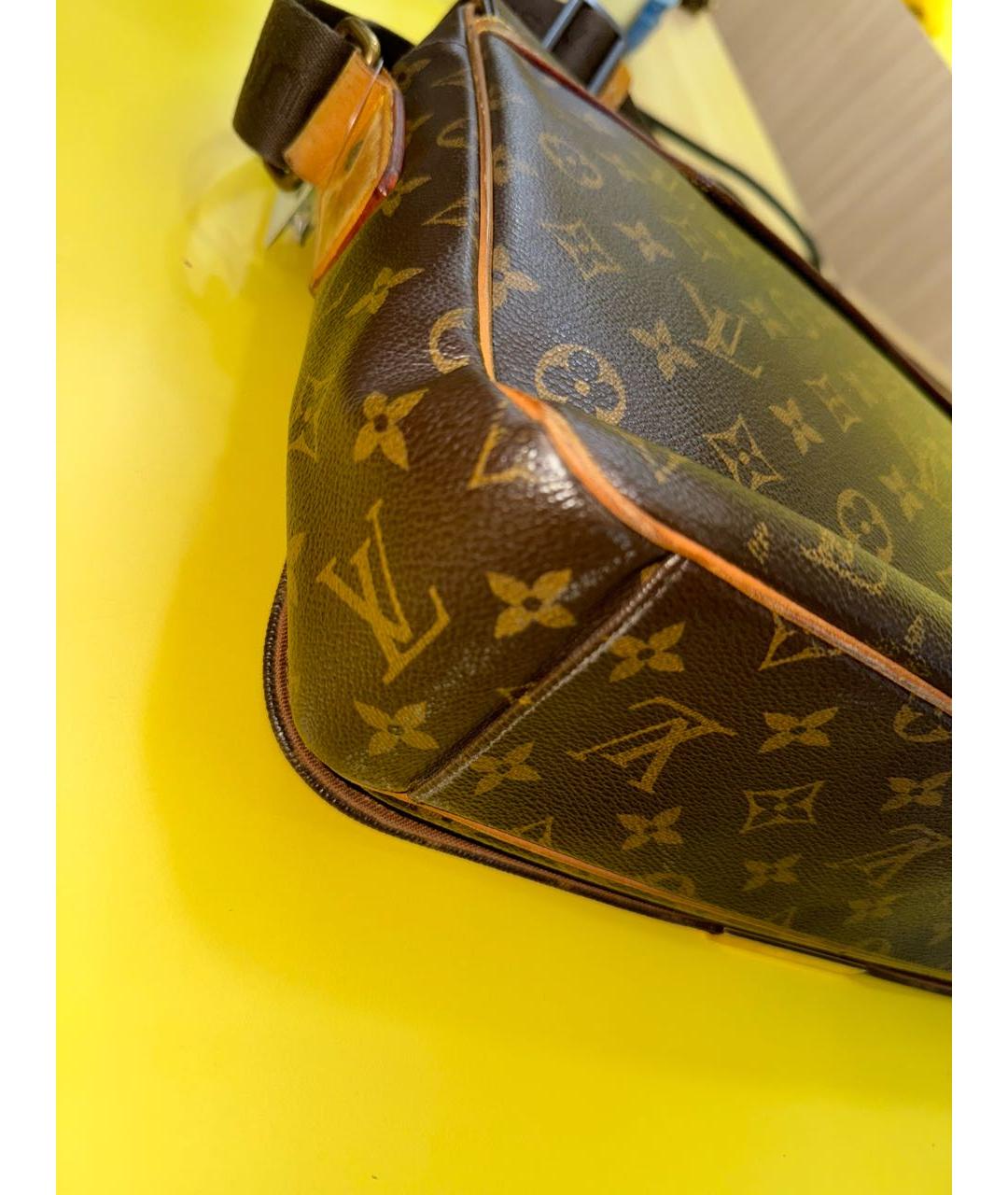 LOUIS VUITTON Коричневая канва сумка на плечо, фото 5