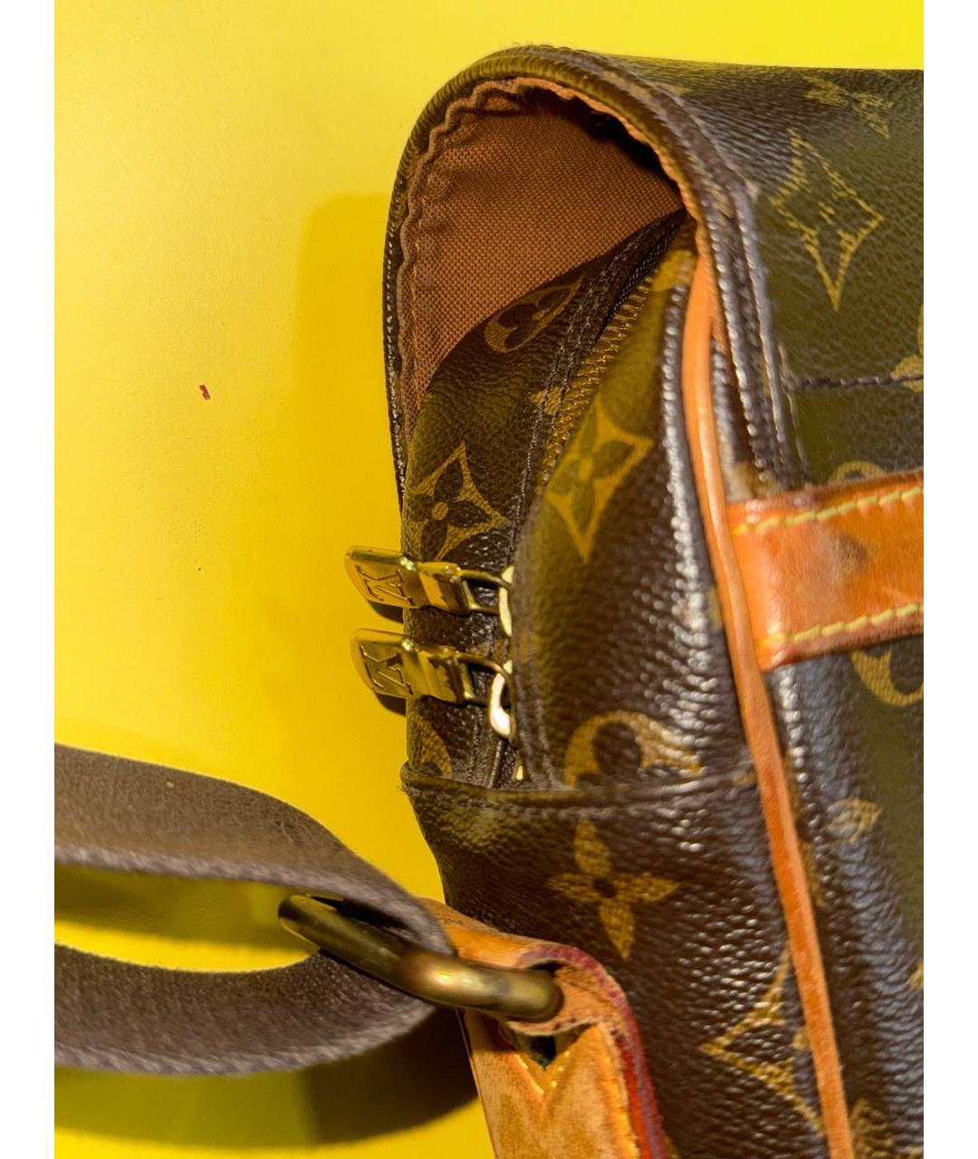LOUIS VUITTON Коричневая канва сумка на плечо, фото 6