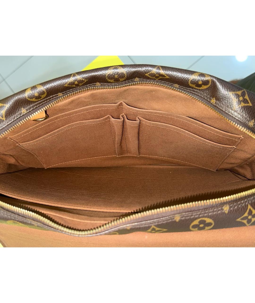 LOUIS VUITTON Коричневая канва сумка на плечо, фото 7