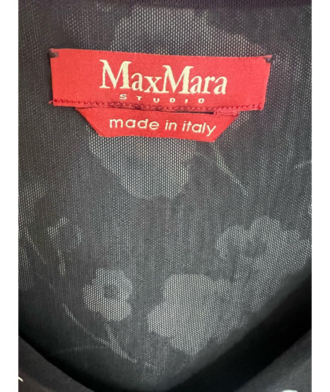 MAX MARA STUDIO Темно-синее вискозное повседневное платье, фото 3