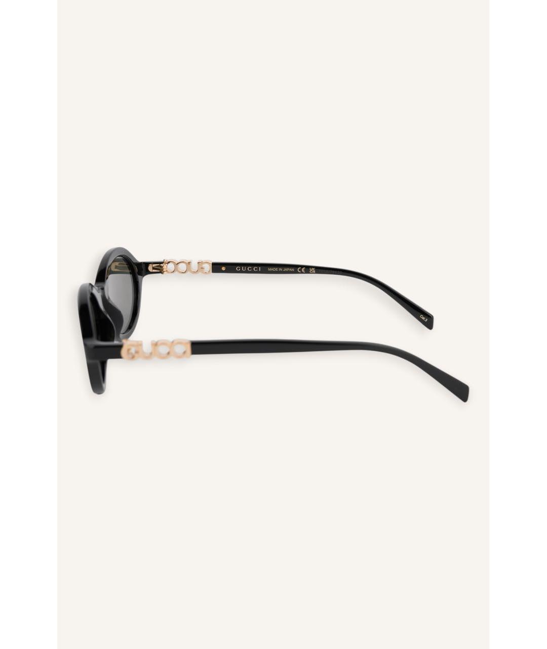 GUCCI Черные пластиковые солнцезащитные очки, фото 2