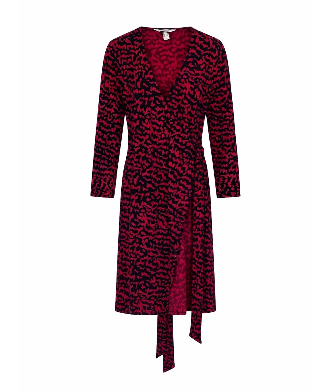 DIANE VON FURSTENBERG Красное шелковое повседневное платье, фото 1