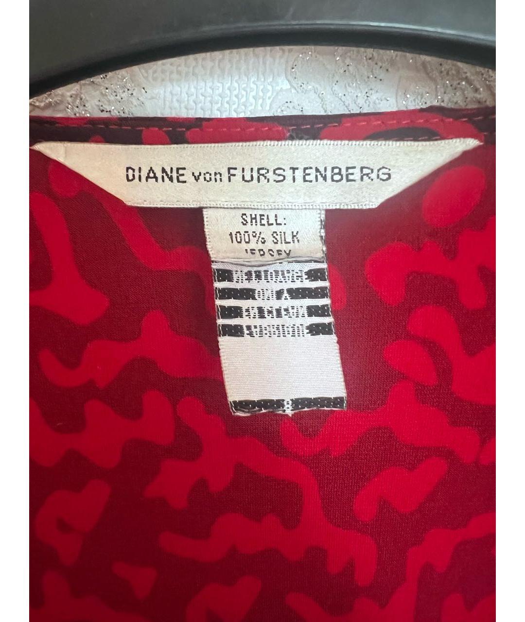 DIANE VON FURSTENBERG Красное шелковое повседневное платье, фото 3