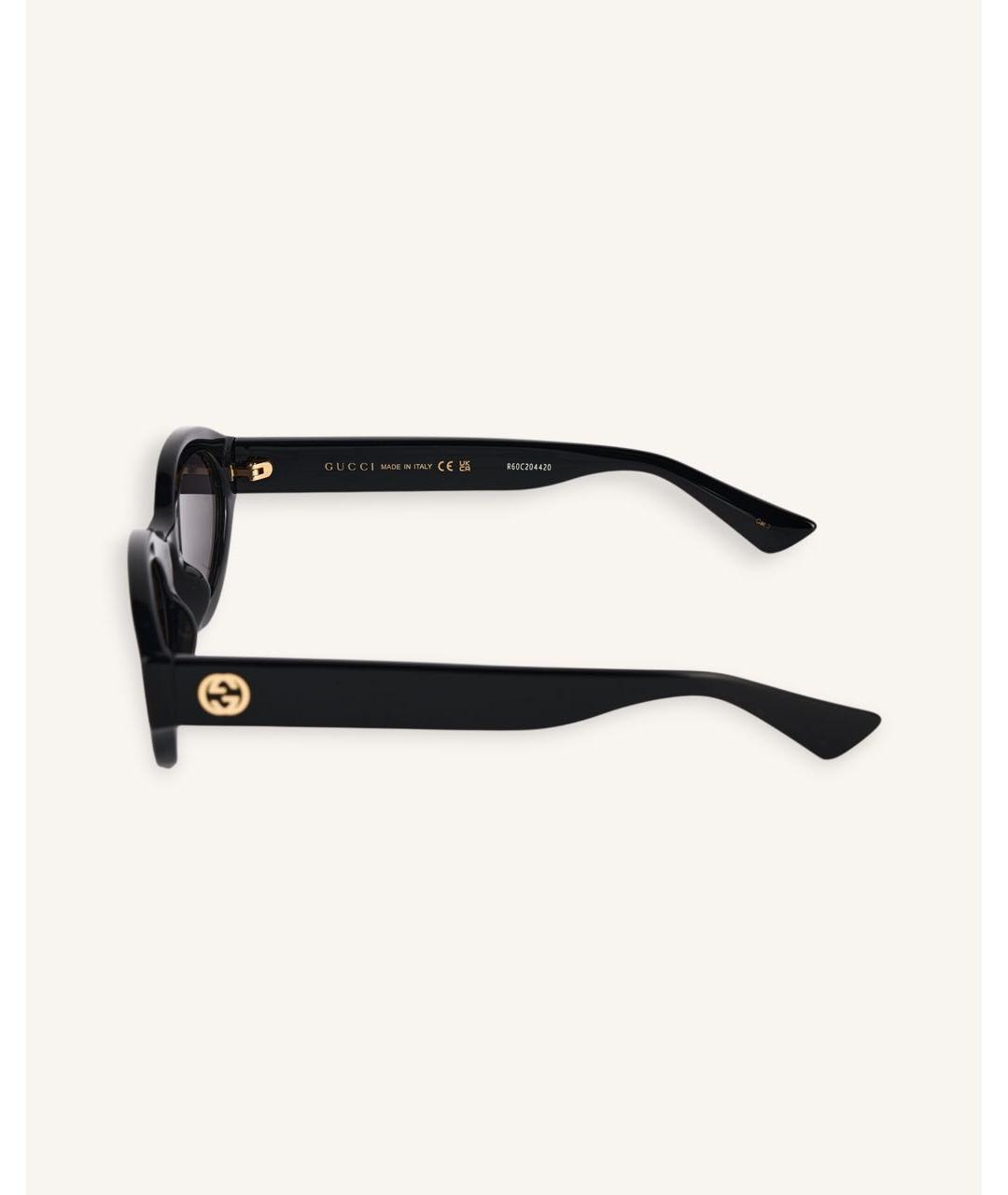 GUCCI Черные пластиковые солнцезащитные очки, фото 2