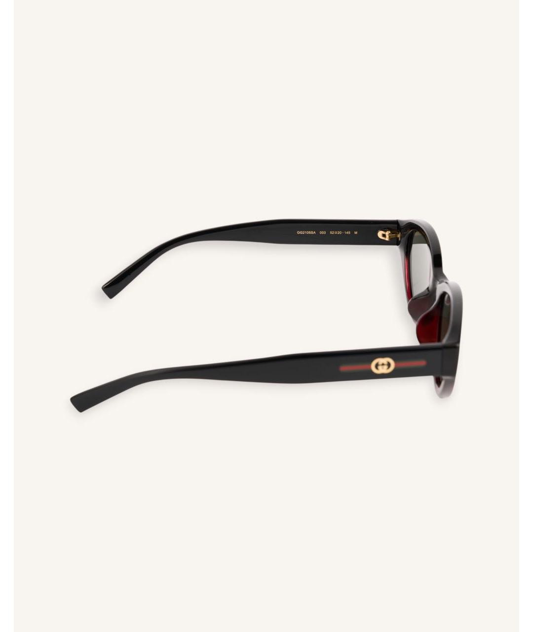 GUCCI Черные пластиковые солнцезащитные очки, фото 3