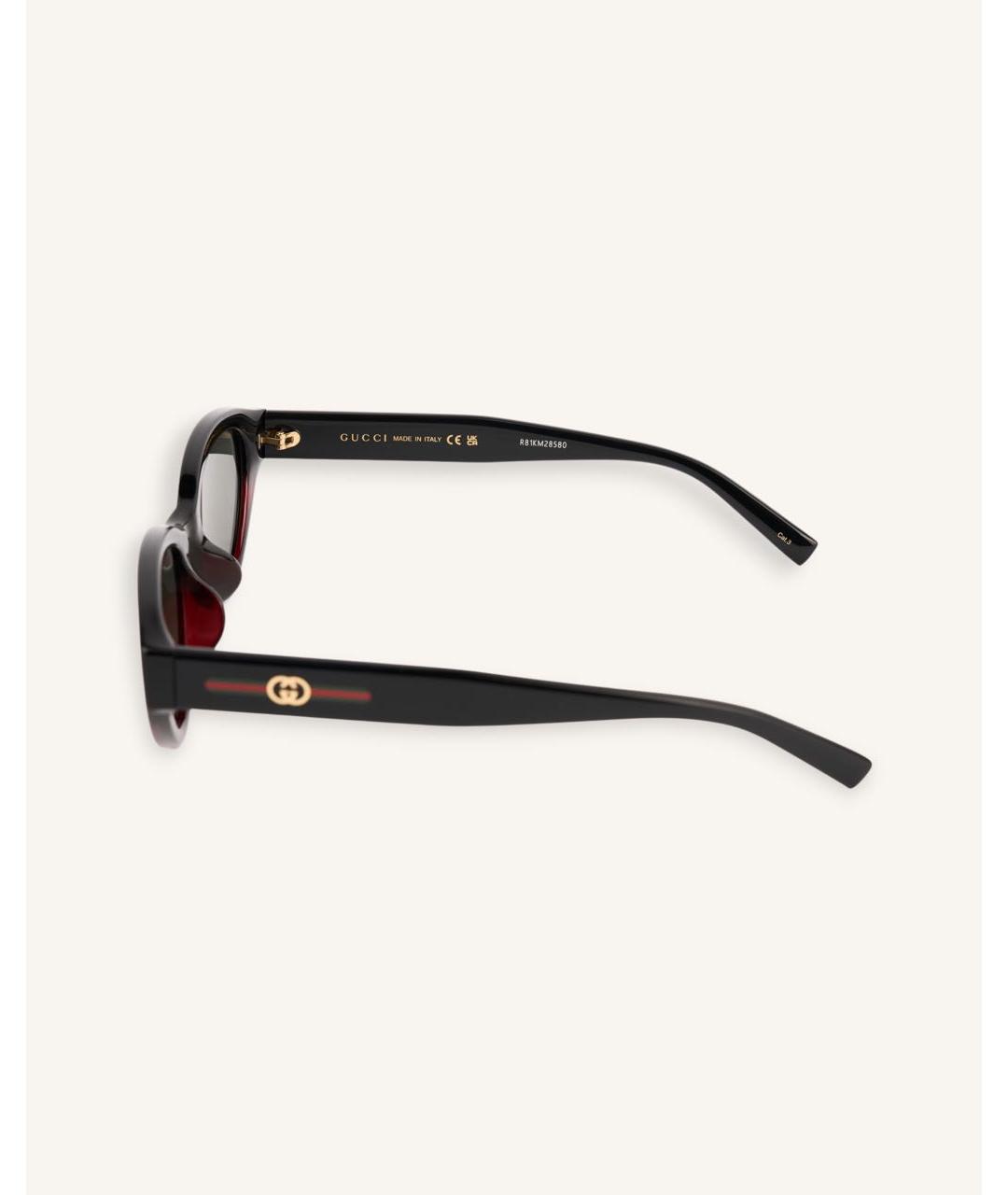 GUCCI Черные пластиковые солнцезащитные очки, фото 4