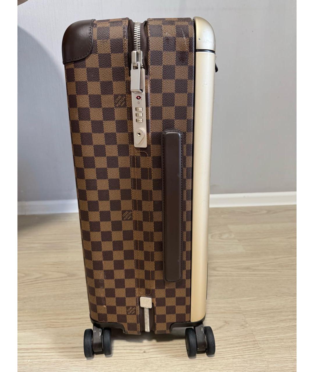 LOUIS VUITTON Коричневый канва чемодан, фото 2