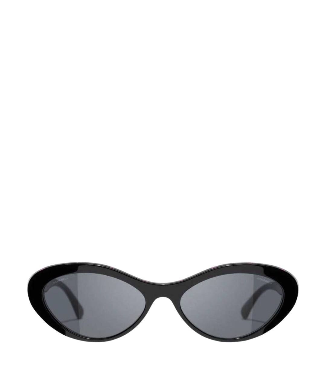 CHANEL Черные пластиковые солнцезащитные очки, фото 1