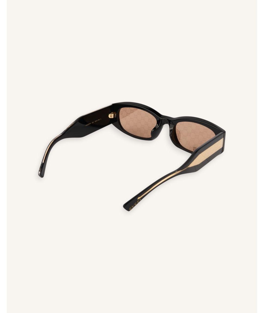 GUCCI Черные пластиковые солнцезащитные очки, фото 2