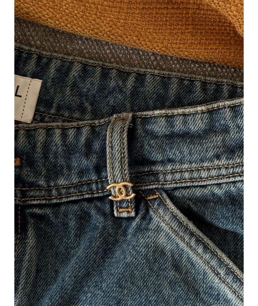 CHANEL Голубые прямые джинсы, фото 6