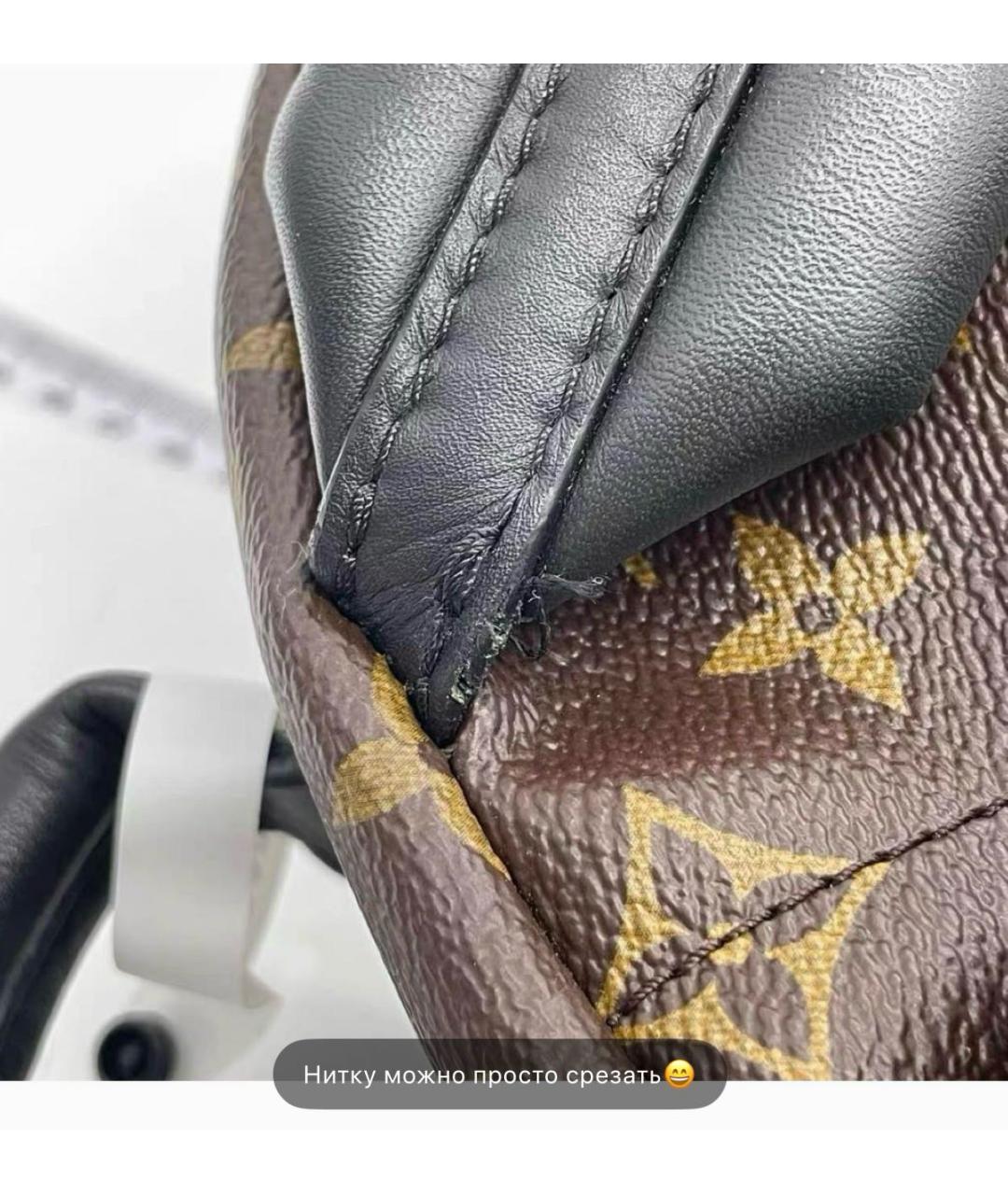 LOUIS VUITTON Коричневый канва рюкзак, фото 7